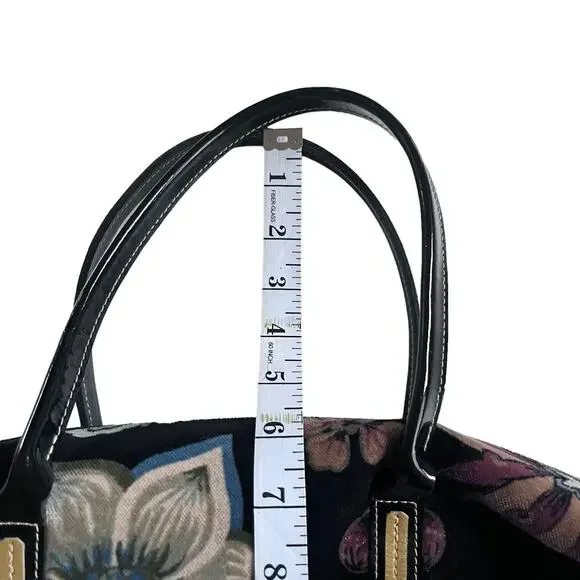 Longchamp Vintage Floral Velvet Canvas Hobo Bag Purse RARE - Picture 7 of 10